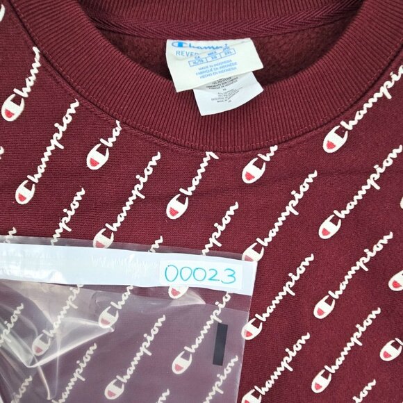 NWT Champion Sweatshirt All Over Print Men's Sz XL Reverse Weave $65 Long Sleeve - Picture 10 of 10